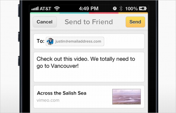 pocket send to friend iphone, ipod touch ipad