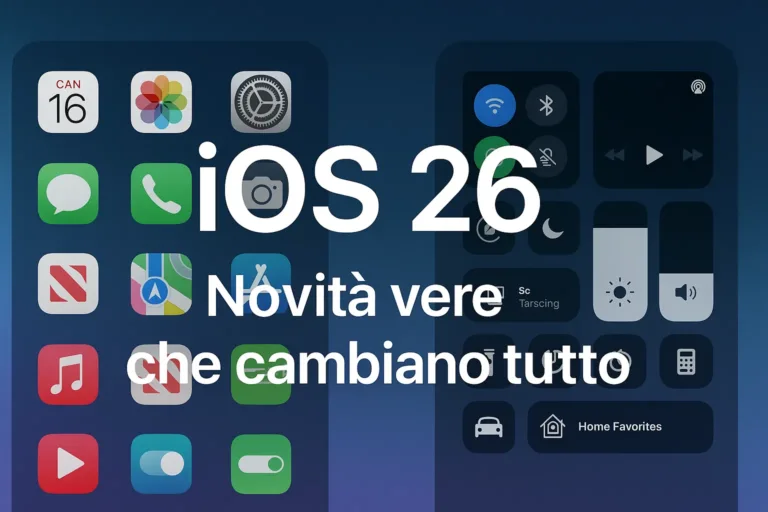 iPhone con iOS 26 mostrano il nuovo design Liquid Glass e le funzioni intelligenti