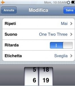 sveglia iphone